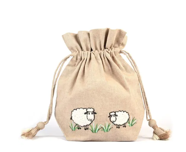 Lantern Moon Meadow Sheep Bag White Sheep | WoolWinders Yarn Shop